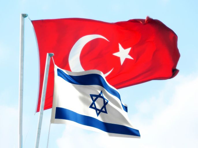 منظومات إسرائيلية لتركيا -تصميم يحتوي علم إسرائيل وتركيا