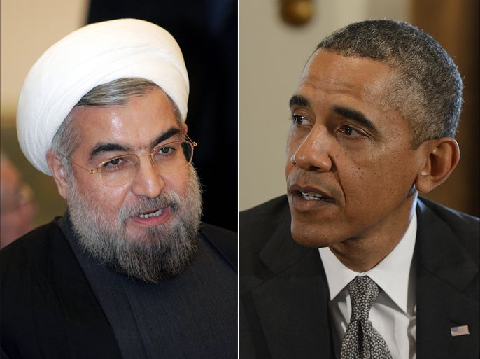 epa- US President Barack Obama- Iranian chief nuclear negotiator Hassan Rohani