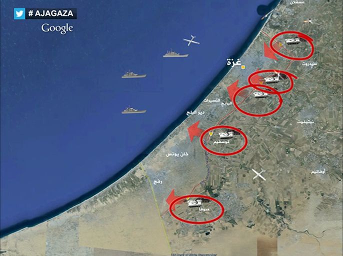 قراءة في العمليات العسكرية بقطاع غزة 22/07/2014
