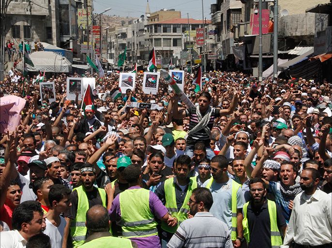 مسيرة وسط العاصمة عمان من المسجد الحسيني انتصارا لغزة