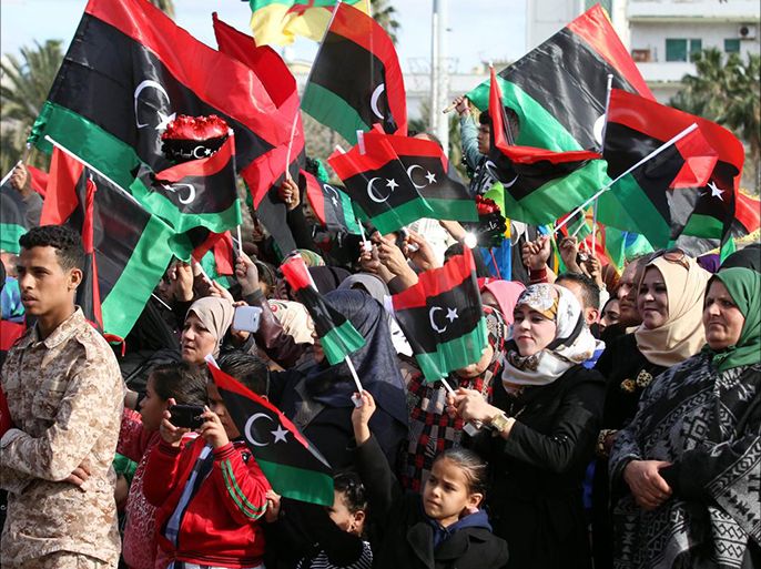 احتفالات الليبيين بالذكرى الرابعة لثورتهم