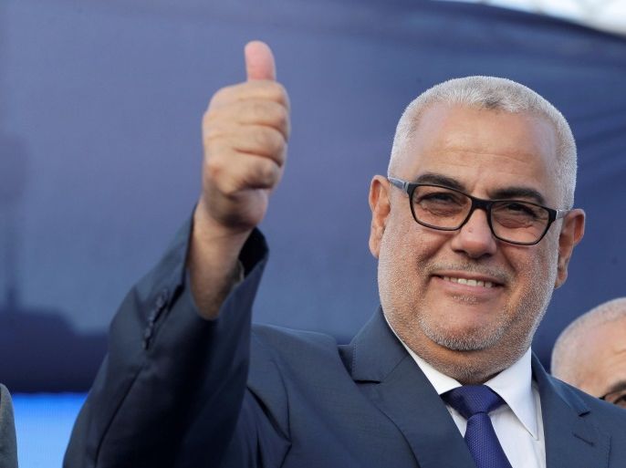 Moroccan Prime Minister Abdelilah Benkirane Secretary-general of the Justice and Development party (PJD) waves during a party meeting in Rabat, Morocco October 6, 2016. REUTERS/Stringer/File Photo FOR EDITORIAL USE ONLY. NO RESALES. NO ARCHIVES