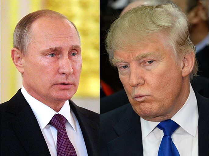 Russian President Vladimir Putin + US Republican presidential candidate Donald Trump المصدر الأوربية