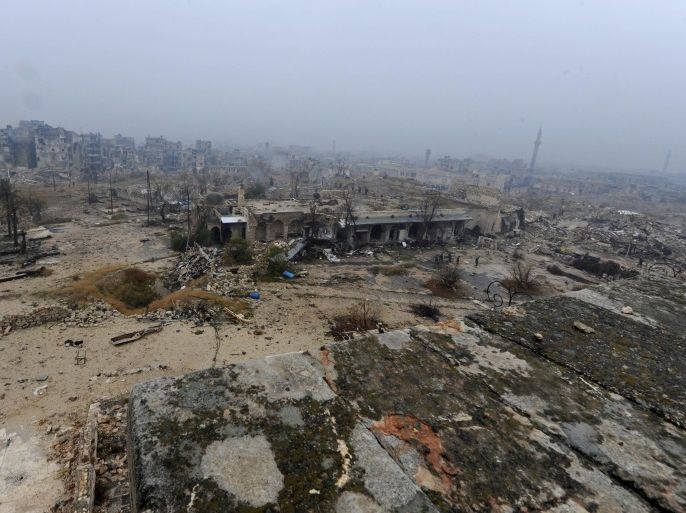 A general view shows damage in the Old City of Aleppo, Syria December 13, 2016. REUTERS/Omar Sanadiki SEARCH "ALEPPO HERITAGE" FOR THIS STORY. SEARCH "WIDER IMAGE" FOR ALL STORIES.