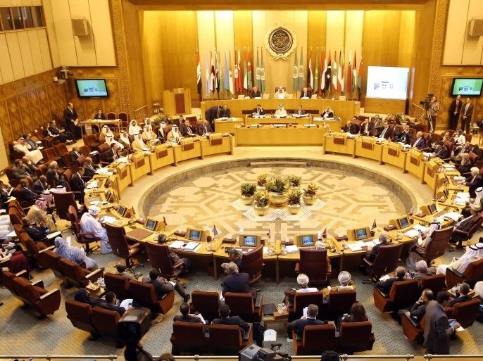 A general view shows Arab Foreign Ministers and delegation members attend the 146th annual meeting at the Arab League headquarters in Cairo, Egypt, 08 September 2016. The meeting is scheduled to discuss the situation in Syria, Yemen, Palestine, Libya and Iraq, and the Arab-Iran relations.