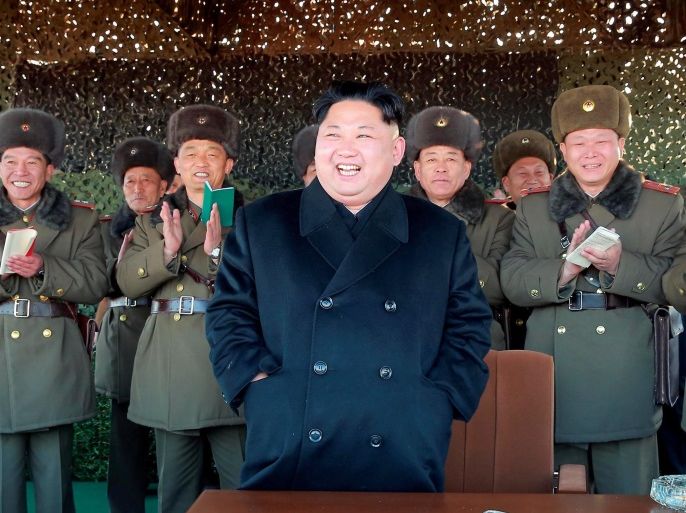 North Korean leader Kim Jong Un attends an intensive artillery drill of the KPA artillery units on the front in this image released by North Korea's Korean Central News Agency (KCNA) in Pyongyang December 2, 2016. KCNA/ via REUTERS ATTENTION EDITORS - THIS IMAGE WAS PROVIDED BY A THIRD PARTY. EDITORIAL USE ONLY. REUTERS IS UNABLE TO INDEPENDENTLY VERIFY THIS IMAGE. SOUTH KOREA OUT. NO THIRD PARTY SALES. NOT FOR USE BY REUTERS THIRD PARTY DISTRIBUTORS.  TPX IMAGES OF THE DAY
