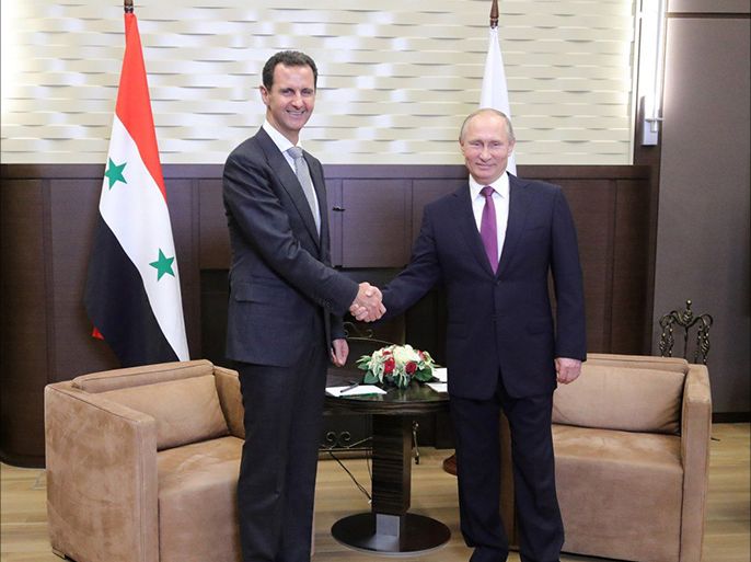 الرئيس السوري بشار الاسد التقى بالرئيس الروسي فلاديمير بوتين في مدينة سوتشي
