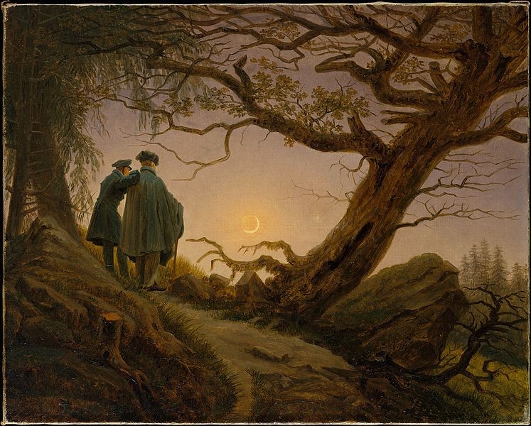 كاسبر ديفيد فريدريش، رجلان يتأملان القمر، 1830