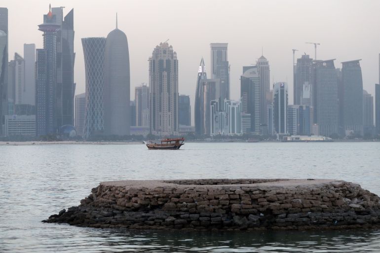A general view taken on July 2, 2017 shows the corniche of the Qatari capital Doha. / AFP PHOTO / STR        (Photo credit should read STR/AFP/Getty Images)