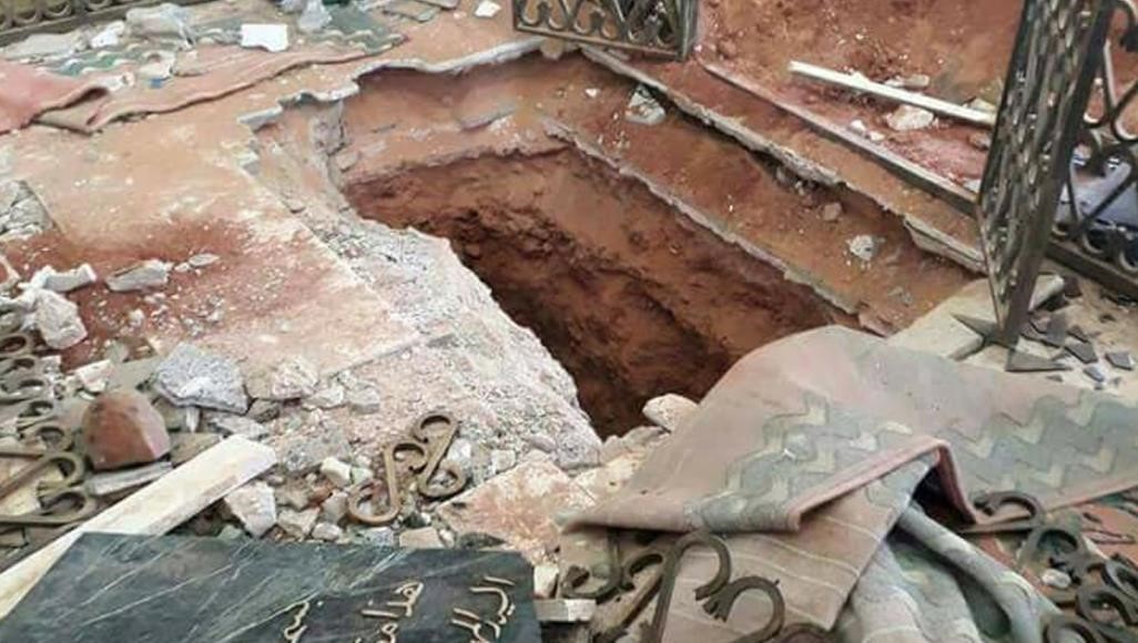 تفجير قبر الإمام السنوسي (مواقع التواصل)