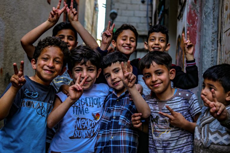 شاهد.. أطفال مخيمات غزة "عائدون يا فلسطين