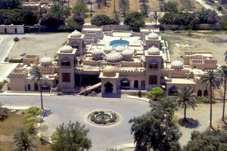 A file photo dated 09 July 2003 shows an aerial view of toppled Iraqi leader Saddam Hussein's Republican Palace in the center of Baghdad.