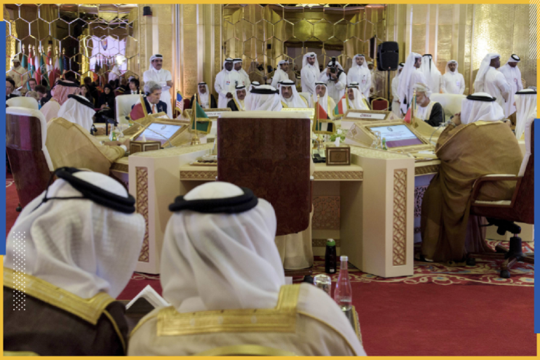 U.S. Secretary of State John Kerry (5th L) listens during a meeting of foreign ministers of the Gulf Cooperation Council (GCC) in Doha August 3, 2015. Kerry is meeting his Gulf Arab counterparts for talks in Qatar as he attempts to ease the concerns of key allies over the Iran nuclear deal. REUTERS/Brendan Smialowski/Pool?