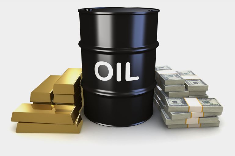 اسعار النفط والذهب رمزية