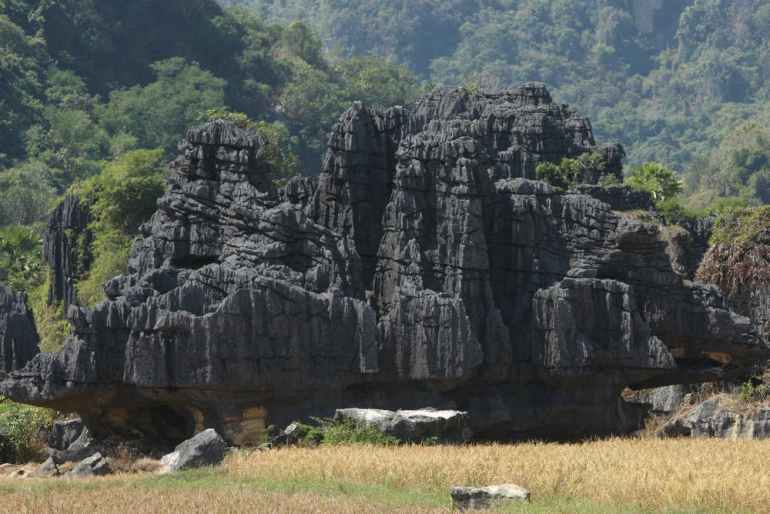 Limestone karsts of Maros and Pangkep Regencies, in South Sulawesi, Indonesia. Shutterstock
