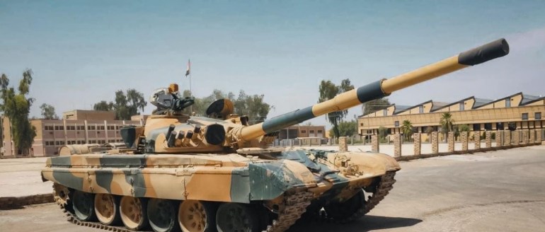 دبابة T90 في احدى المعسكرات العراقية المصدر وزارة الدفاع