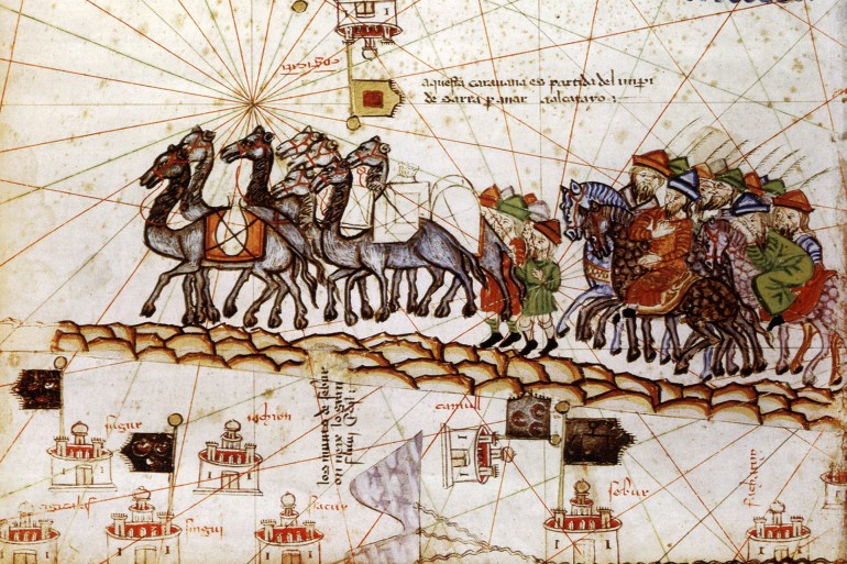 التاريخ الإسلامي - تراث - التجارة في الحضارة الإسلامية - Katalanischer_Atlas_01.jpg (4412x3309) - commons.wikimedia.org