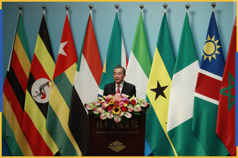 epa07671962 Chinese Foreign Minister Wang Yi delivers his speech during the opening ceremony of the 'Coordinators' Meeting on the Implementation of the Follow-up Actions of the Beijing Summit of the Forum on the China-Africa Cooperation' (FOCAC) at Diaoyutai State Guesthouse in Beijing, China, 25 June 2019. The FOCAC is held 24-25 June 2019 following the Beijing Summit in 2018. EPA-EFE/HOW HWEE YOUNG