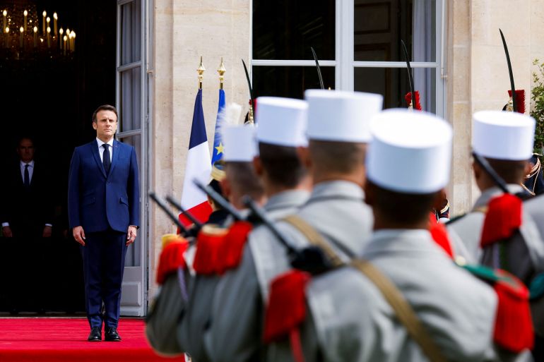 French President Macron's swearing-in ceremony at the Elysee Palace in Paris