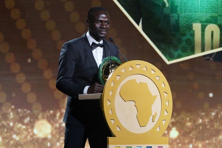 Soccer Football - African Footballer of the Year Awards - SOFITEL Hotel, Rabat, Morocco - July 21, 2022 Bayern Munich's Sadio Mane after winning the African Footballer of the Year award REUTERS/Abdelhak Balhaki