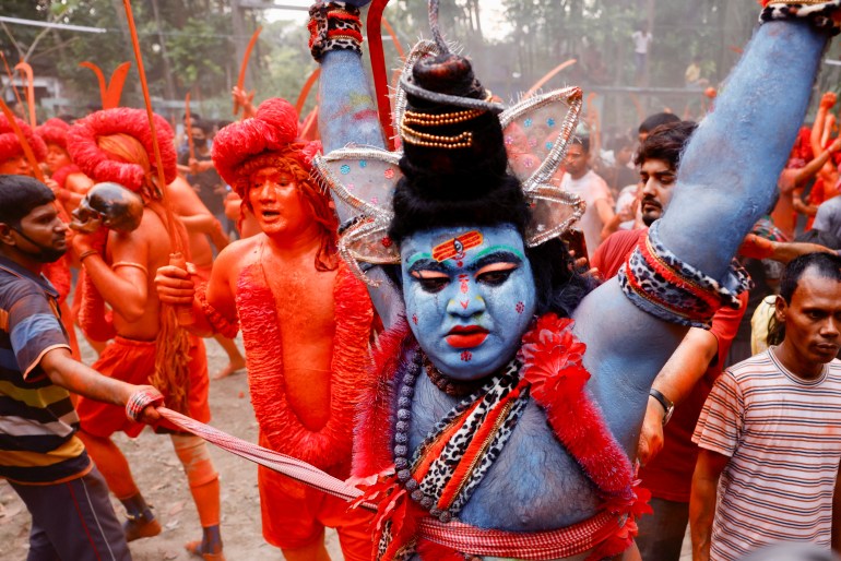 Hindu devotees celebrate Lal Kach festival in Munshiganj