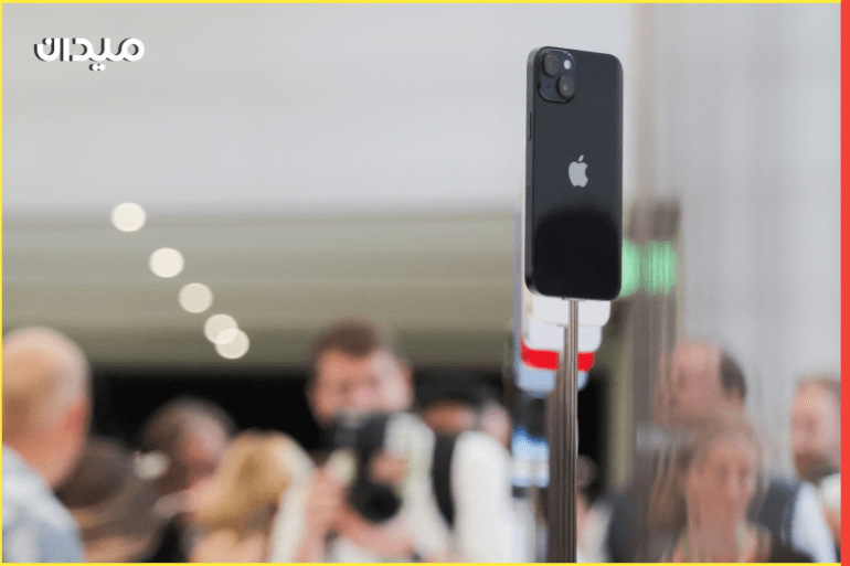 A view of the new iPhone 14 at an Apple event at their headquarters in Cupertino, California, U.S. September 7, 2022. REUTERS/Carlos Barria