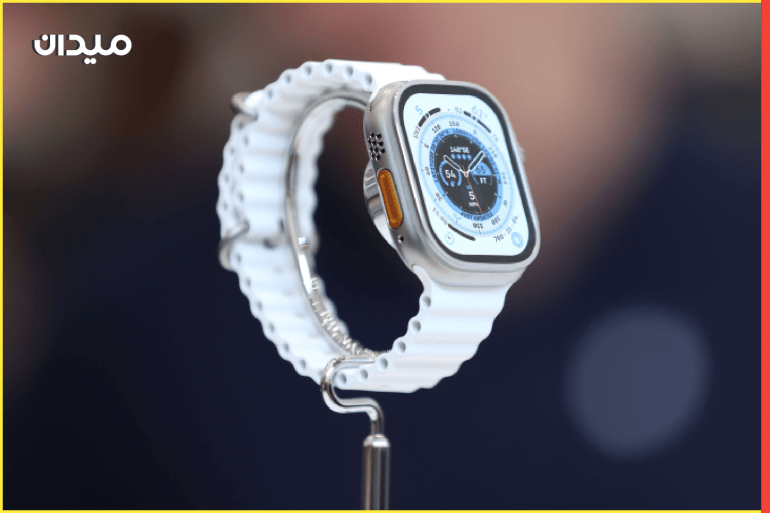 CUPERTINO, CALIFORNIA - SEPTEMBER 07: A new Apple Watch Ultra is displayed during an Apple special event on September 07, 2022 in Cupertino, California. Apple CEO Tim Cook unveiled the new iPhone 14 as well as new versions of the Apple Watch, including the Apple Watch SE, a low-cost version of the popular timepiece that will start at $249. Justin Sullivan/Getty Images/AFP