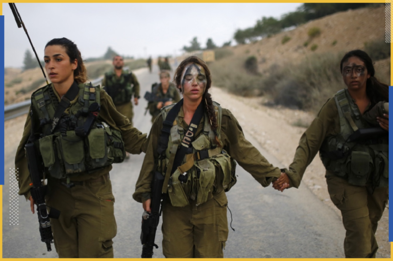 لا ينظر المتدينون لتوغل النساء في جيش الاحتلال على أنه أمر يهدّد الهوية اليهودية فحسب، بل إن بعضهم ينظر إليه كونه "مؤامرة من العناصر الليبرالية واليسارية" لإضعاف المجتمع والجيش