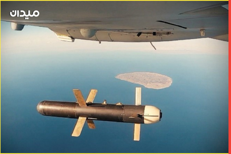 An Iranian Shahed 171 drone dropping a bomb as part of a military exercise in the Gulf, in Iran, in this undated handout photo. Tasnim News Agency/Handout via REUTERS ATTENTION EDITORS - THIS IMAGE WAS PROVIDED BY A THIRD PARTY.