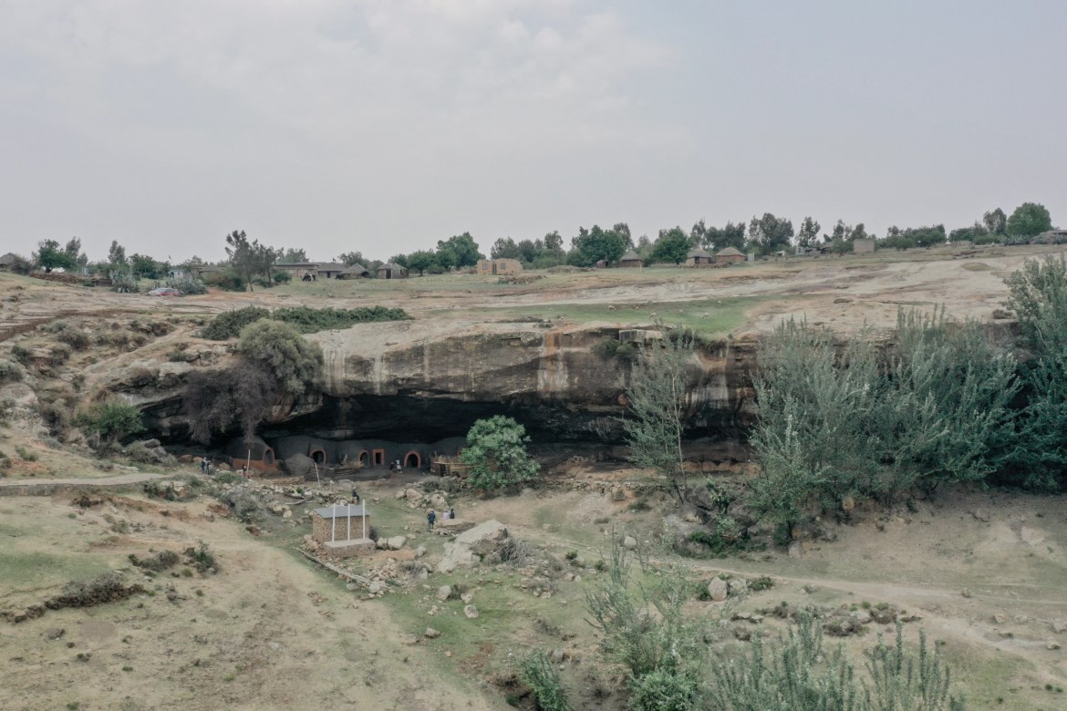 The Kome Caves site in the district of Berea. [Marco Longari/AFP]