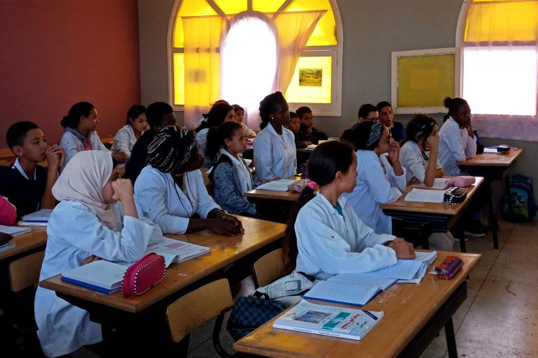الصورة 3: المغرب/ الرباط/ سناء القويطي/ تلاميذ مدرسة حكومية إعدادية بالرباط / مصدر الصورة: سناء القويطي