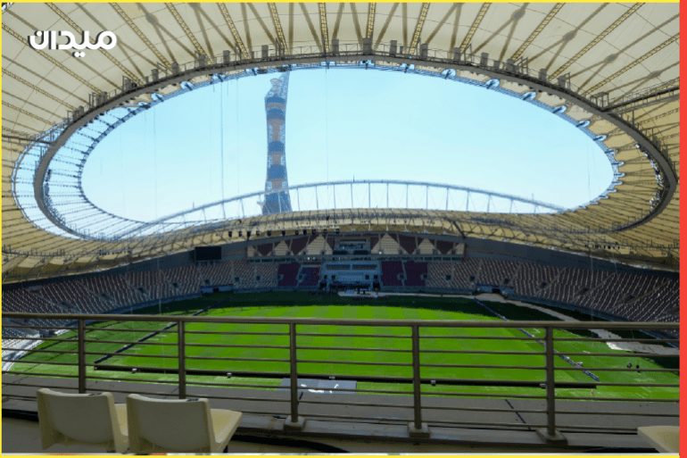 مشهد داخلي من ملعب خليفة الدولي الذي تجدد وأُعيد افتتاحه عام 2017.