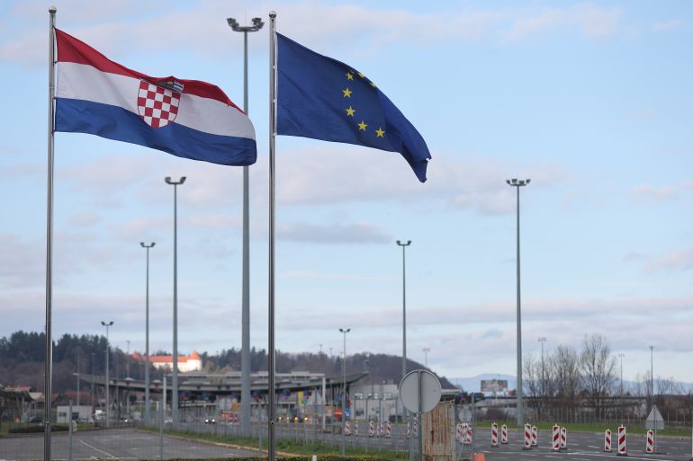 European Commission President Ursula von der Leyen visits Croatia's border