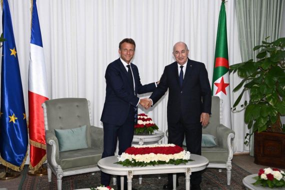 French President Emmanuel Macron in Algeria