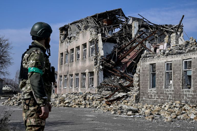 Traces of war in Toretsk amid Russian-Ukrainian war