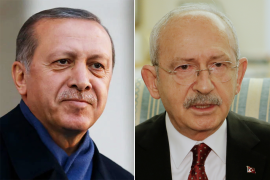 الرئيس التركي رجب طيب أردوغان (يسار) ومرشح المعارضة التركية كمال كليجدار أوغلو (وكالات)