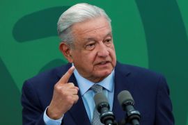 Mexico's President Andres Manuel Lopez Obrador attends a news conference in Mexico City