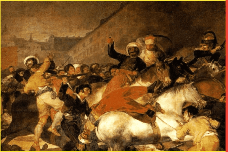 لوحة "هجوم المماليك للرسام الإسباني "فرانسيسكو دي غويا"