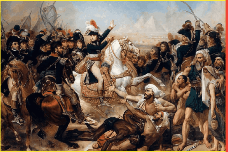 لوحة للفنان الفرنسي "أنطوان جان غروس" رسمها لتصوير الانتصار الفرنسي في الجيزة