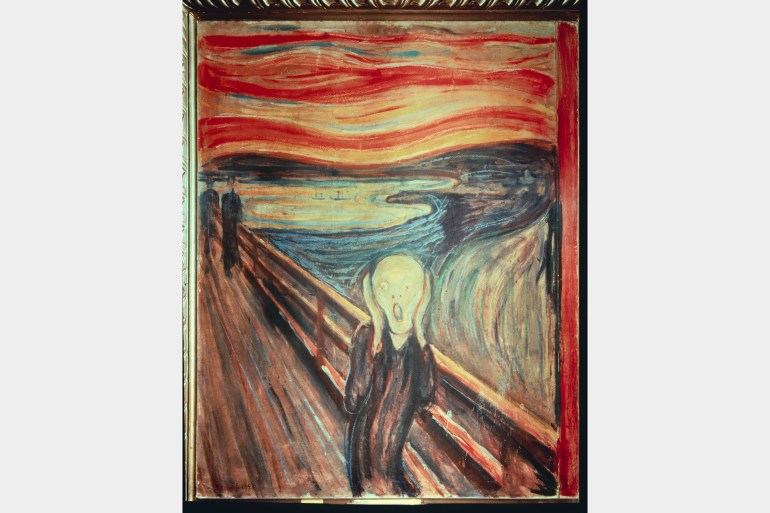 Edvard Munch (1863-1944), The Scream, 1893, Tempera and pencil on cardboard, 0,91 x 0,73 m, Oslo, Nasjonalmuseet. (Photo by: Christophel Fine Art/Universal Images Group via Getty Images)