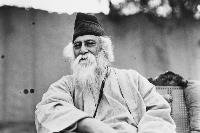 Portrait of Indian author and poet Rabindranath Tagore, circa 1935. (Photo by Fox Photos/Hulton Archive/Getty Images)