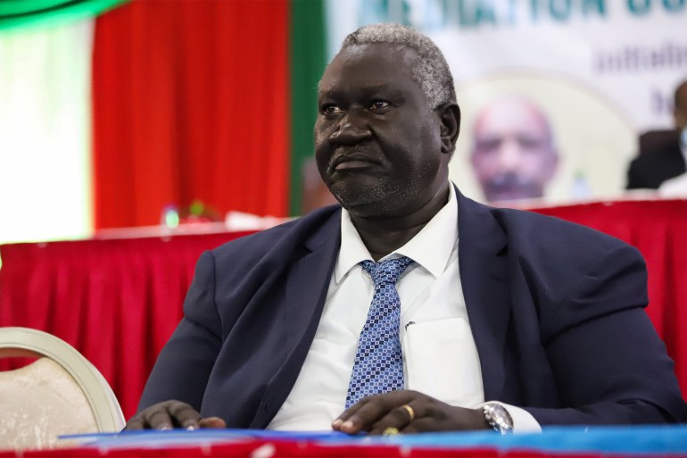 Malik Agar, leader of the Sudan People's Liberation Movement-North (SPLM-N), attends the signing of a peace agreement between Sudan's power-sharing government and five key rebel groups, a significant step towards resolving deep-rooted conflicts that raged under former leader Omar al-Bashir, in Juba, South Sudan August 31, 2020. REUTERS/Samir Bol