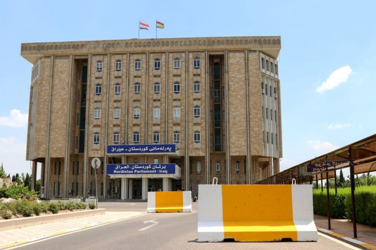 The Kurdistan Parliament in Erbil gettyimages-1158605554