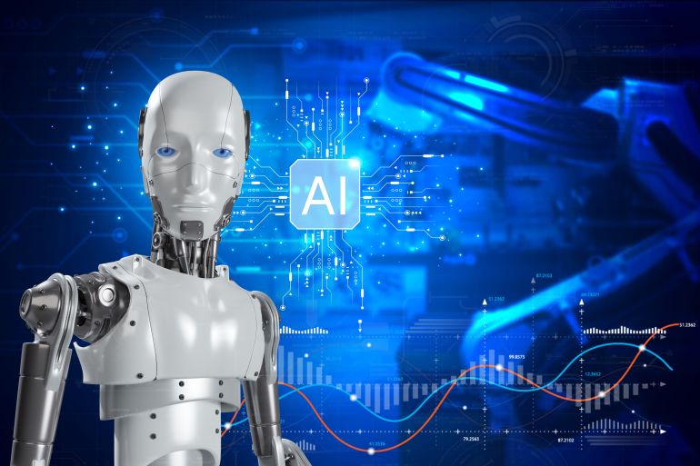 Artificial Intelligence. Technology smart robot AI, artificial intelligence by enter command prompt for generates something, Futuristic technology transformation.; Shutterstock ID 2284318457; purchase_order: ajnet; job: ; client: ; other: