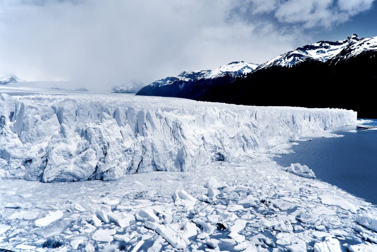 The Perito Moreno Glacier is a glacier located in the Los Glaciares National Park in the Santa Cruz ...