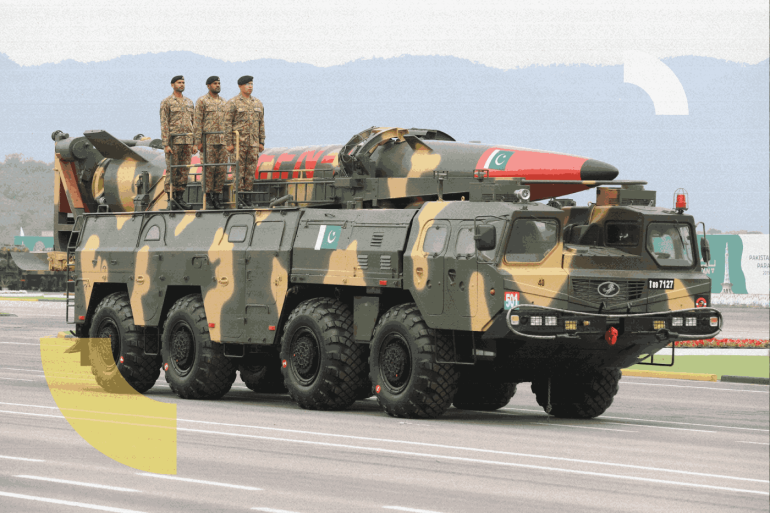 Pakistan's National Day- - ISLAMABAD, PAKISTAN - MARCH 23: Pakistani armed forces' vehicles attend a military parade to mark Pakistan's National Day in Islamabad, Pakistan on March 23, 2019.