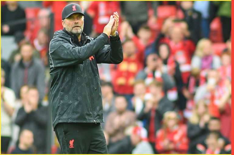 Liverpool's manager Jurgen Klopp applauds fans after the Friendly match between Liverpool and Athletic Bilbao at Anfield, Liverpool