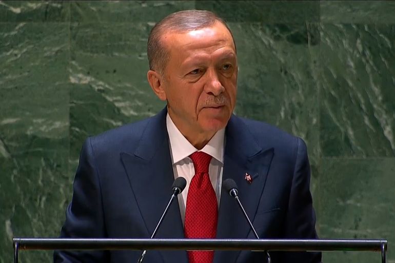 كلمة الرئيس التركي رجب طيب أردوغان امام الدورة 78 للجمعية العامة للأمم المتحدة