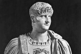 (Original Caption) Bust of the Roman Emperor Nero (37-68 A.D.). The bust is in the Uffizi Gallery, Florence. Undated.