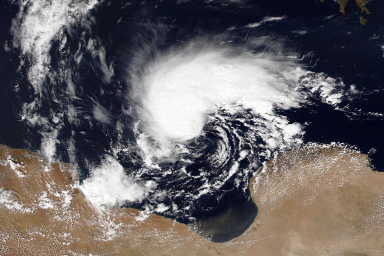 : Medicane Daniel (also known as Storm Daniel) to the north of Libya on September 9, 2023. CREDIT : NASA